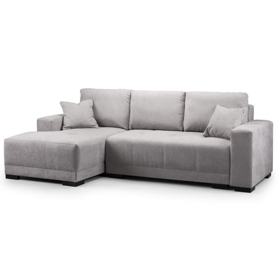 Photo of Caplin fabric left hand corner sofa bed in grey