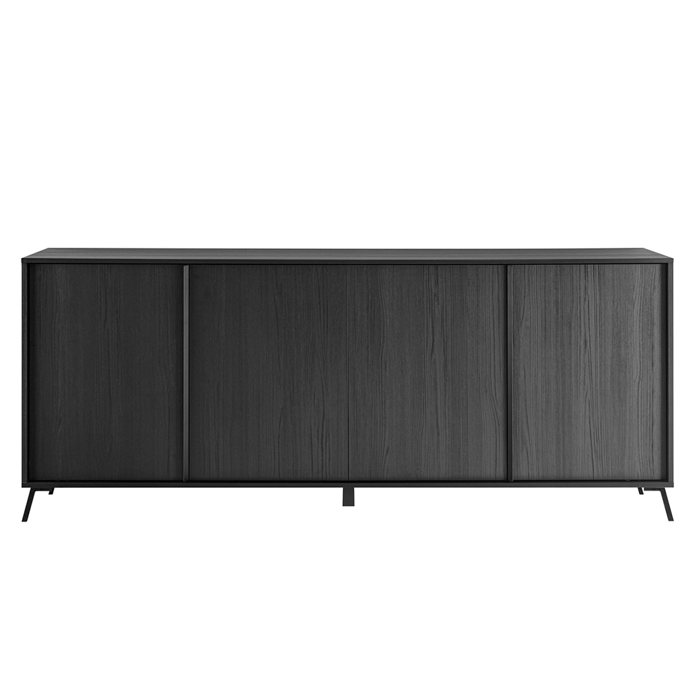 Cappy Wooden Sideboard With 4 Doors In Black