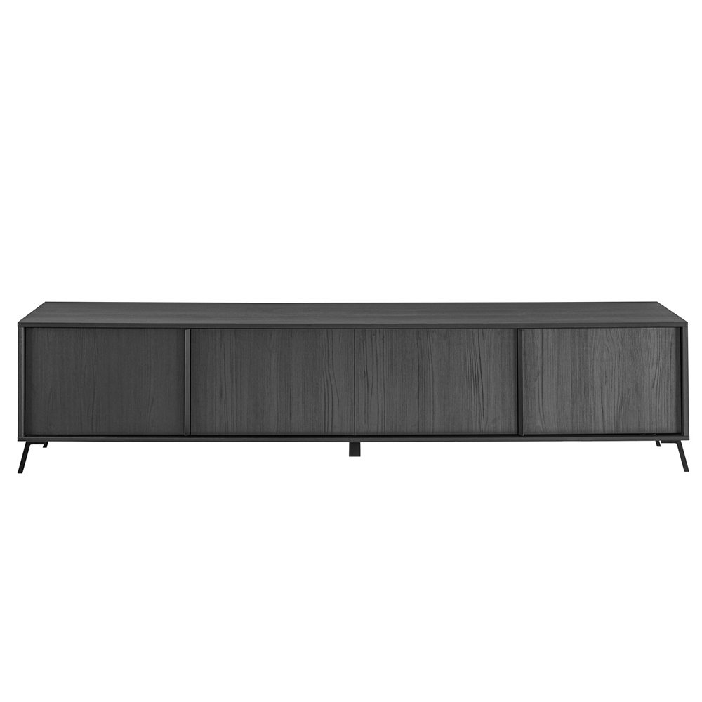 Cappy Wooden TV Stand With 4 Doors In Black