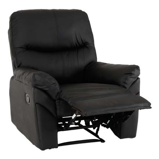 Camillei Faux Leather Reclining Chair In Black_2