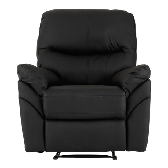 Camillei Faux Leather Reclining Chair In Black_3