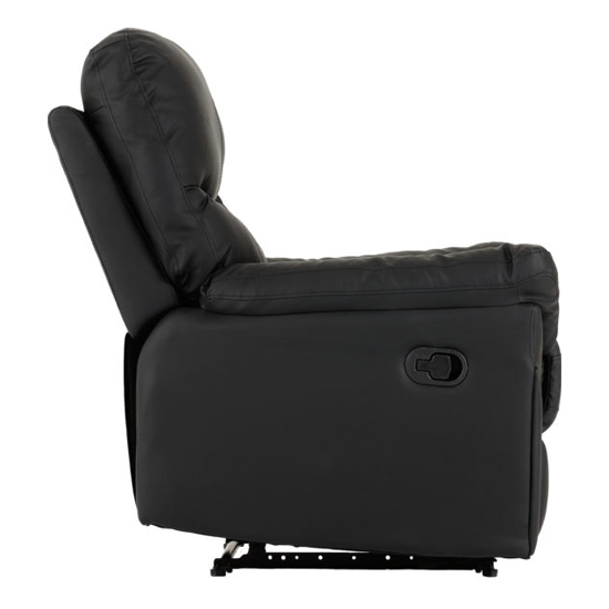Camillei Faux Leather Reclining Chair In Black_4
