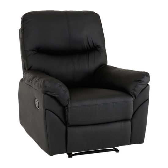 Camillei Faux Leather Reclining Chair In Black