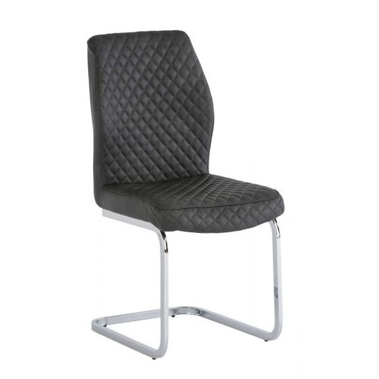 Photo of Caprika pu leather dining chair in grey