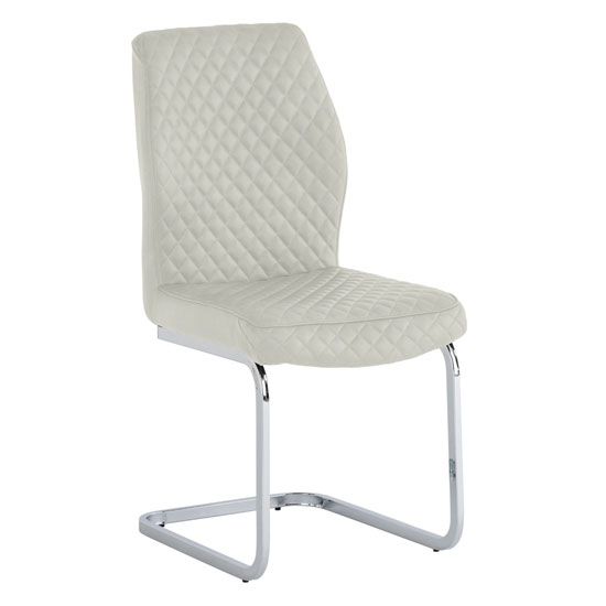 Read more about Caprika pu leather dining chair in stone