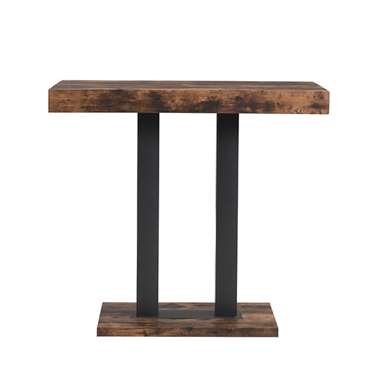Caprice Wooden Bar Table In Rustic Oak