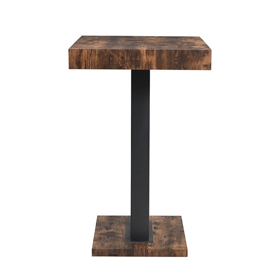 Caprice Wooden Bar Table In Rustic Oak