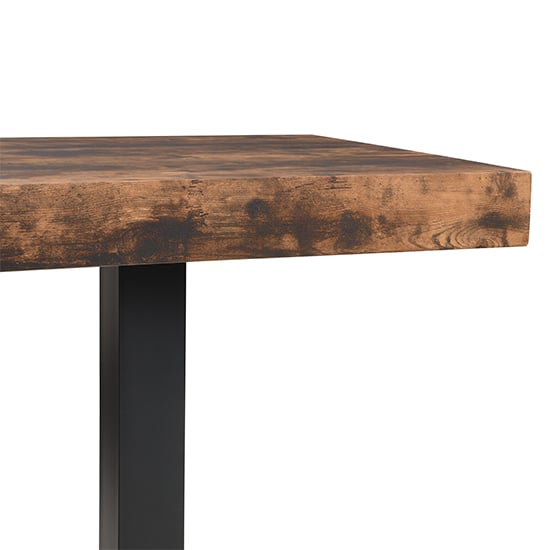 Caprice Wooden Bar Table In Rustic Oak