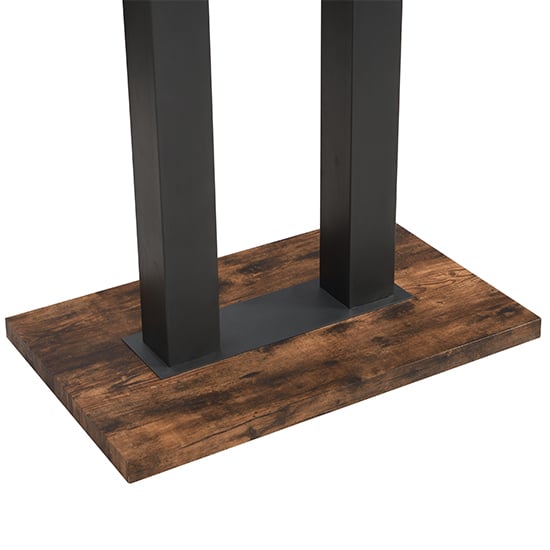 Caprice Wooden Bar Table In Rustic Oak