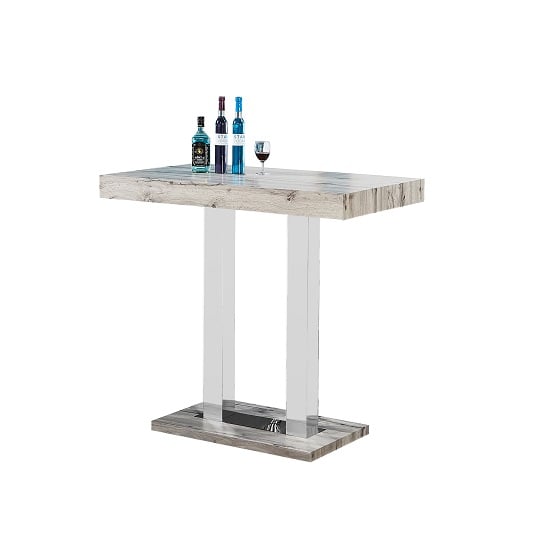 Caprice Rectangular Wooden Bar Table In Grey Oak Effect_2