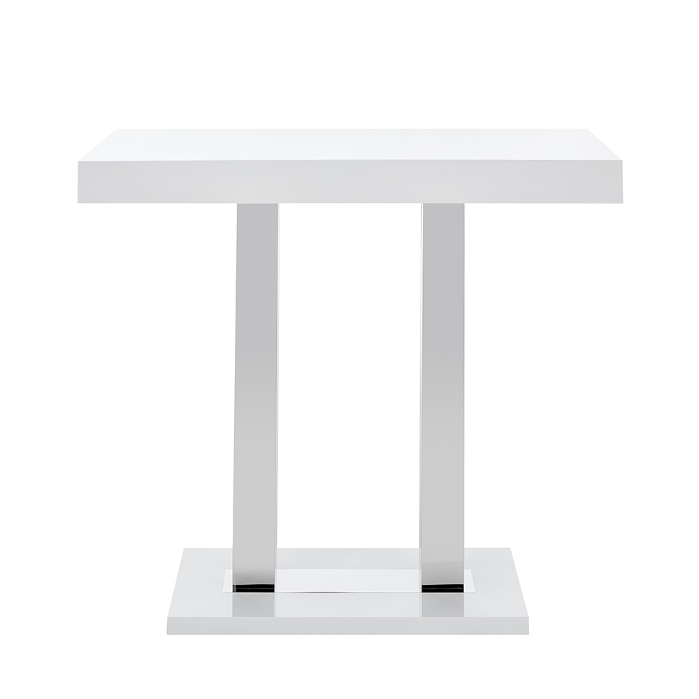 Caprice High Gloss Bar Table Rectangular In White