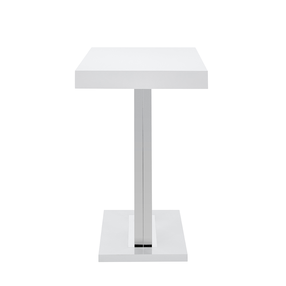 Caprice High Gloss Bar Table Rectangular In White