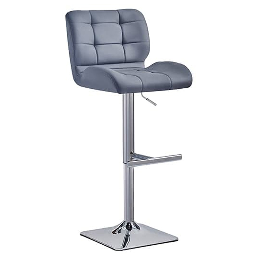 Caprice Large Filo Effect Gloss Bar Table 6 Candid Grey Stools