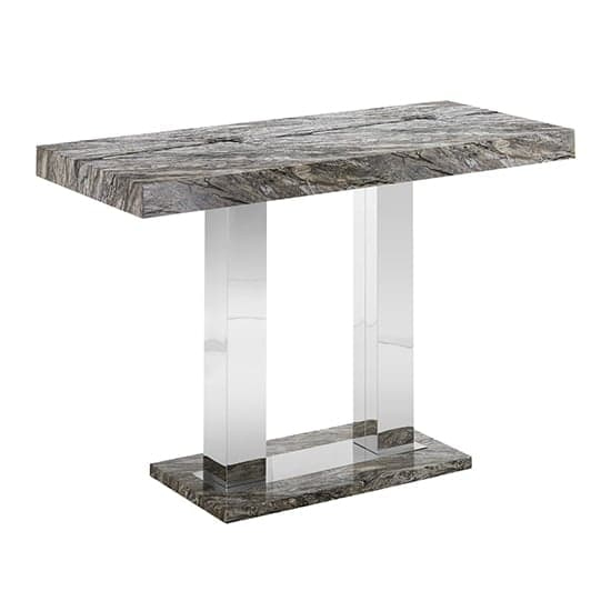 Caprice Large Melange Effect Bar Table 6 Candid Grey Stools