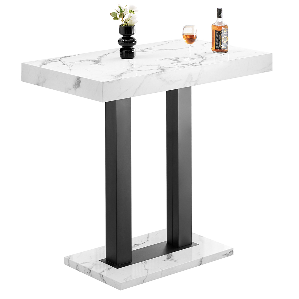 Caprice Small Diva Gloss Bar Table Black Base 4 Ripple Grey Stools