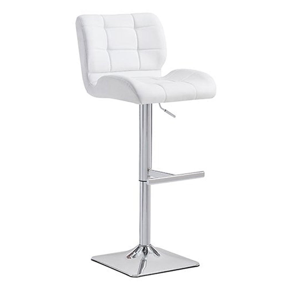 Caprice Small Filo Effect Gloss Bar Table 4 Candid White Stools