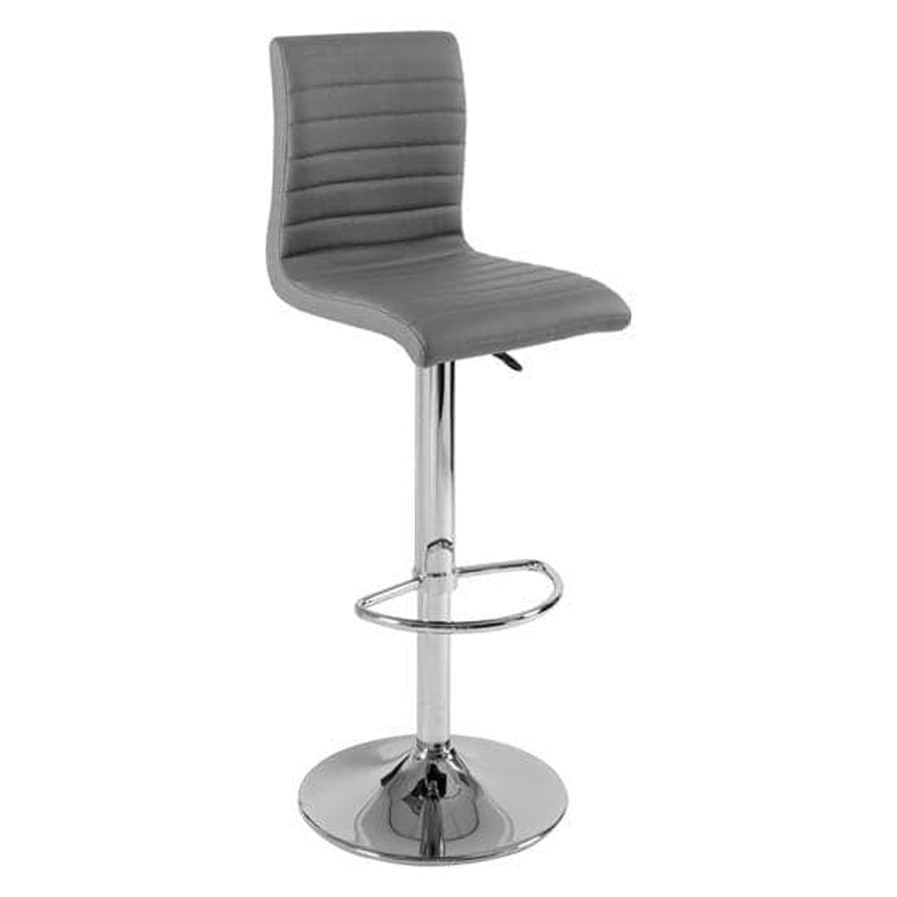 Caprice Small Filo Effect Gloss Bar Table 4 Ripple Grey Stools