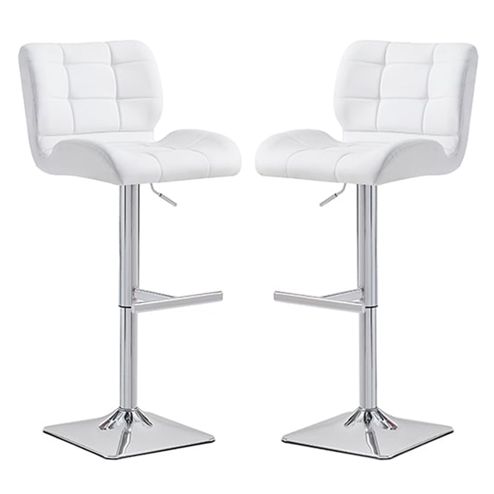 Caprice Small Magnesia Bar Table With 4 Candid White Stools