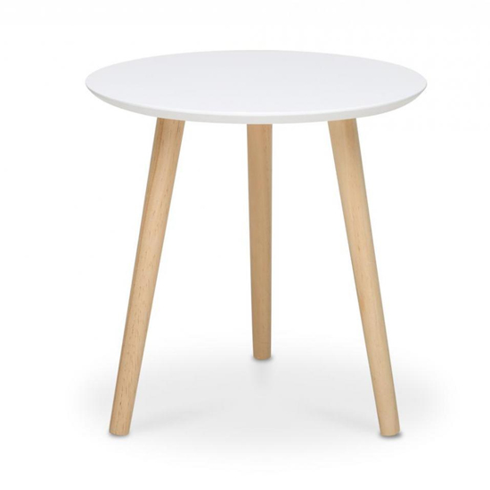 Capricornus Small Wooden Side Table In White And Pine_2