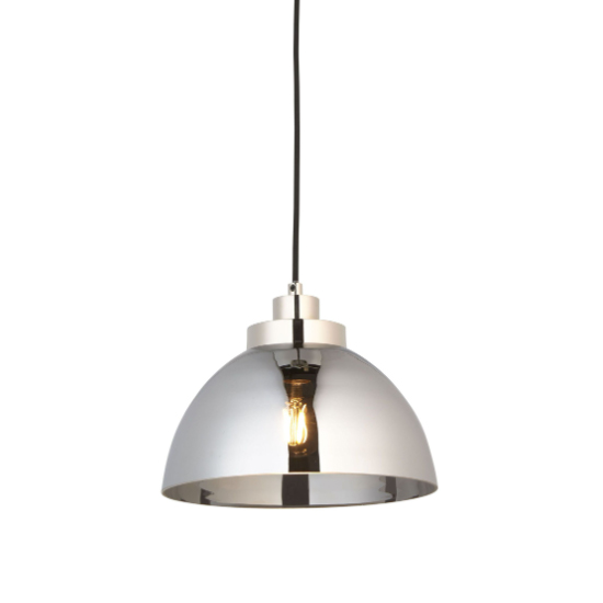 Product photograph of Caspar 1 Light Pendant Light In Nickel from Furniture in Fashion