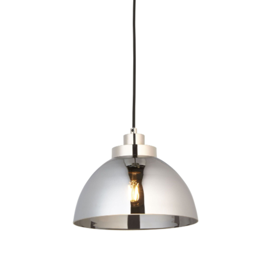 Caspar 1 Light Pendant Light In Nickel thumbnail