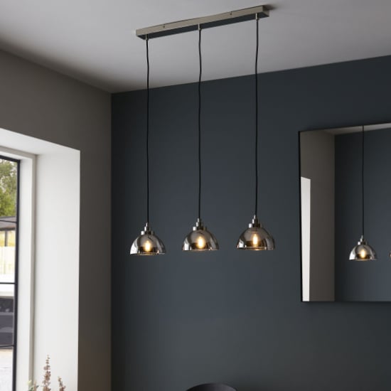 Photo of Caspar 3 lights bar pendant light in nickel