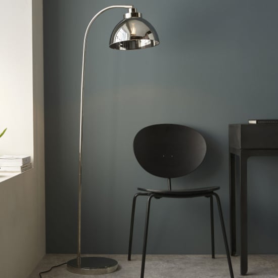 Read more about Caspar steel floor lamp in nickel