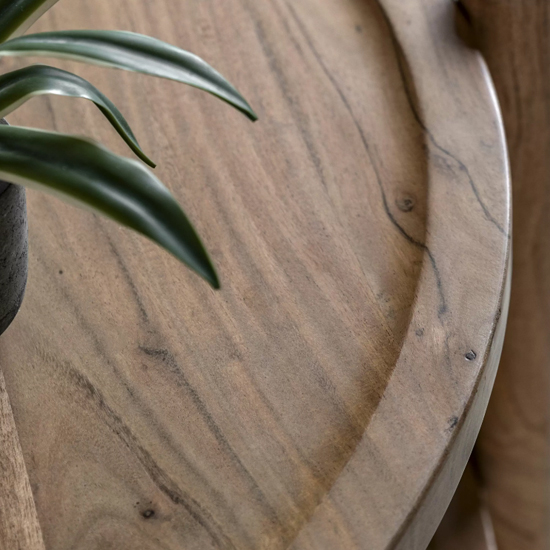Captiva Wooden Round Coffee Table In Natural