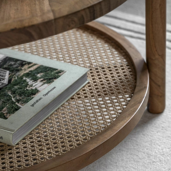 Captiva Wooden Round Coffee Table In Natural