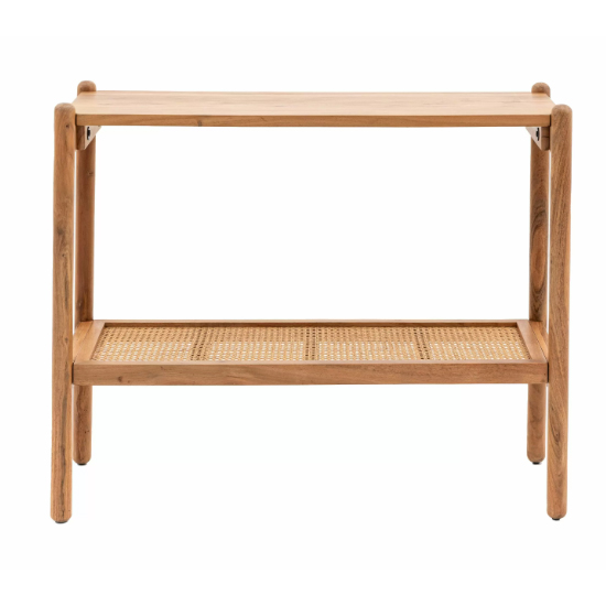 Captiva Acacia Wood Console Table Round In Natural