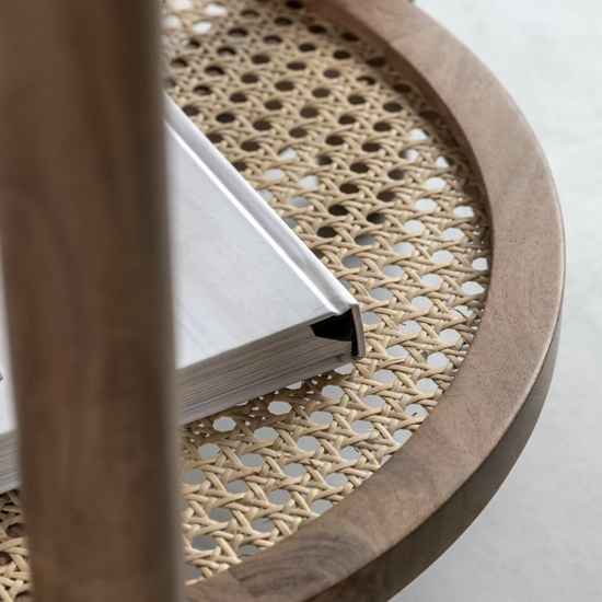 Captiva Wooden Round Side Table In Natural
