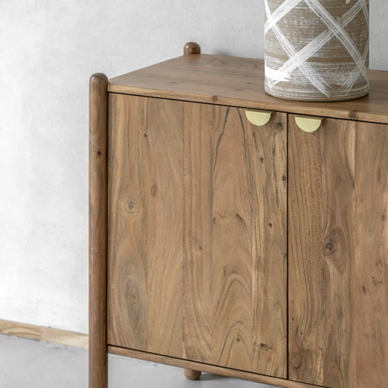 Captiva Wooden Sideboard With 4 Doors In Natural