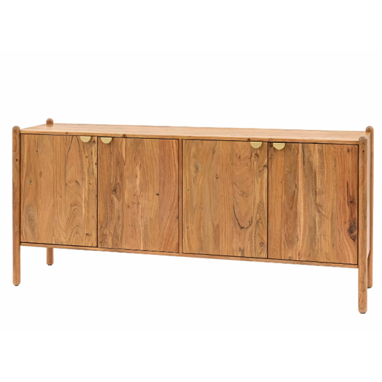 Captiva Wooden Sideboard With 4 Doors In Natural