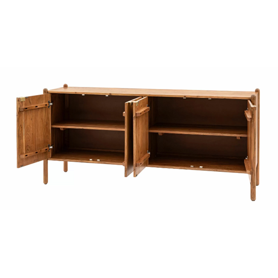 Captiva Wooden Sideboard With 4 Doors In Natural