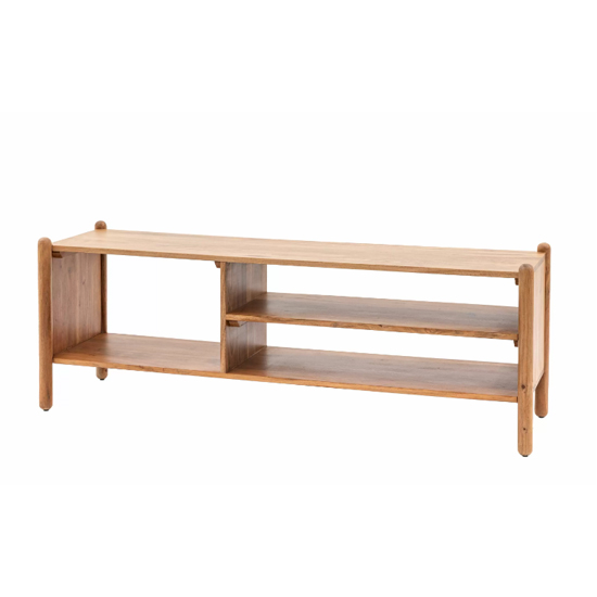 Captiva Wooden TV Stand With 3 Shelves In Natural