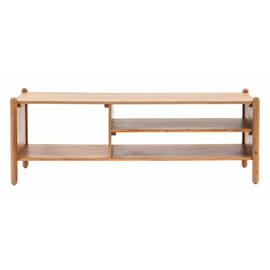 Captiva Wooden TV Stand With 3 Shelves In Natural