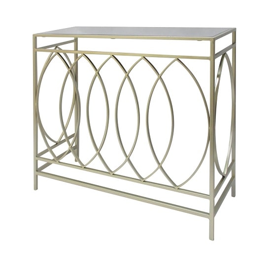 Cara Console Table In Mirrored Glass Top And Gold Frame | Furniture in ...