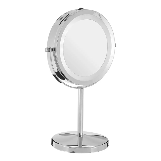 Cardiff Dressing Mirror In Chrome Plated Frame With LED
