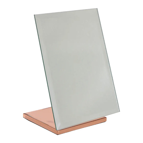 Cardiff Dressing Mirror In Rose Gold Plated Frame