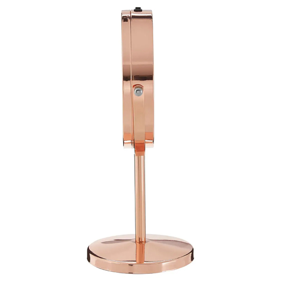 Cardiff Dressing Mirror In Rose Gold Plated Frame With LED