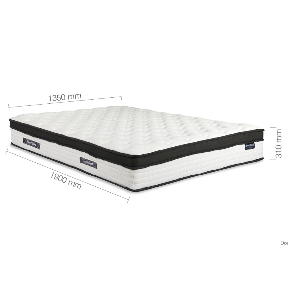 Cardiff Fabric Double Mattress In White