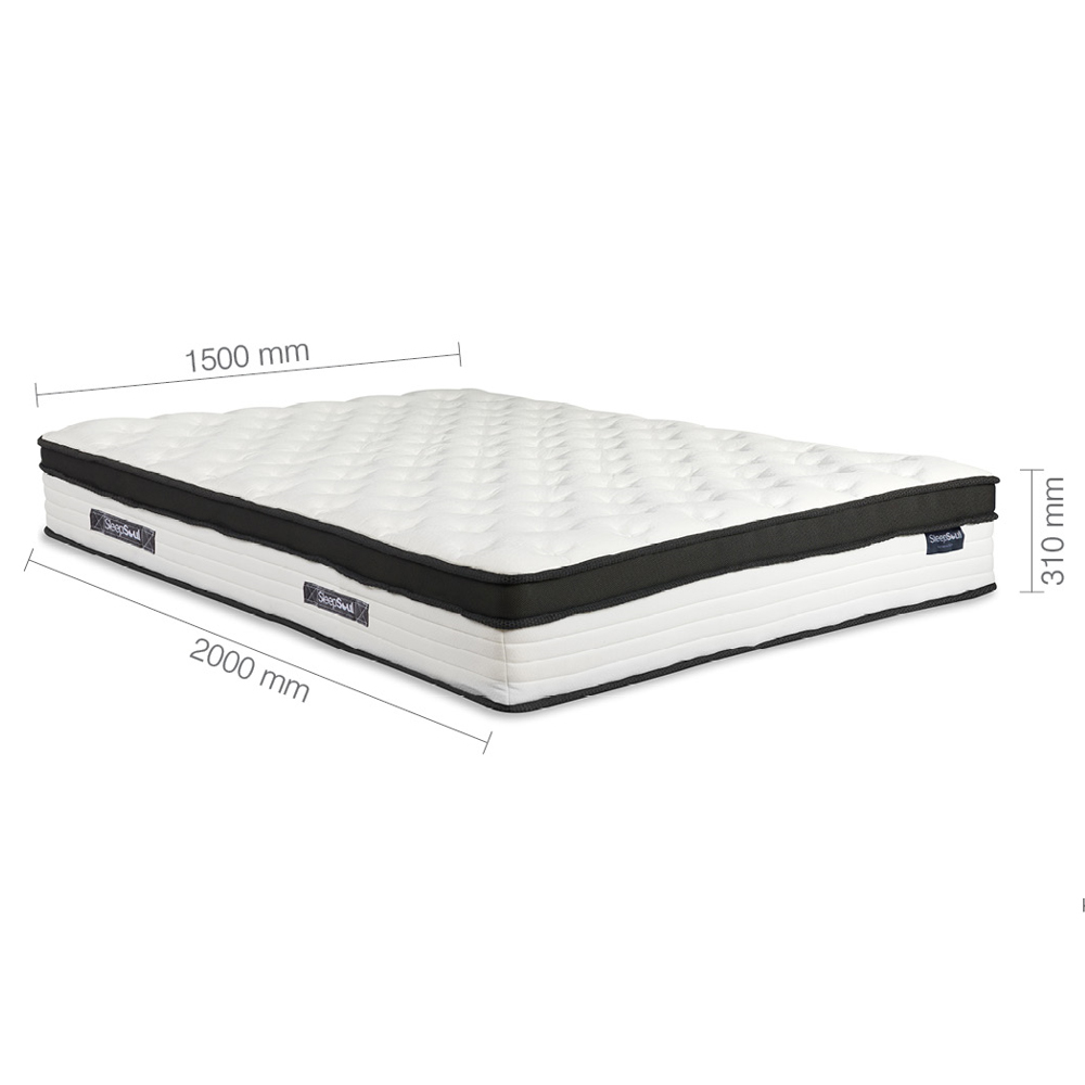 Cardiff Fabric King Size Mattress In White