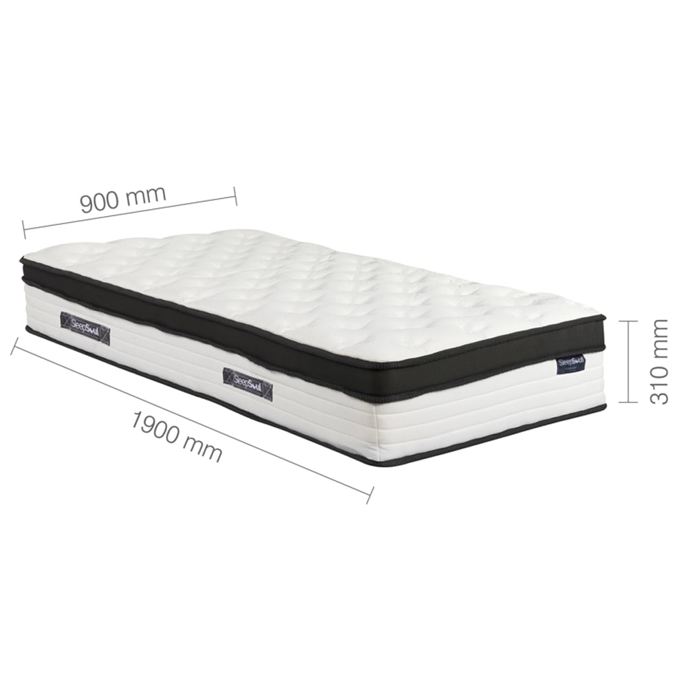 Cardiff Fabric Single Mattress In White