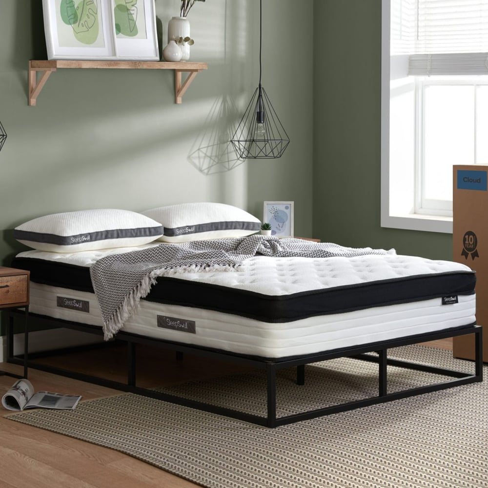 Cardiff Fabric Super King Size Mattress In White