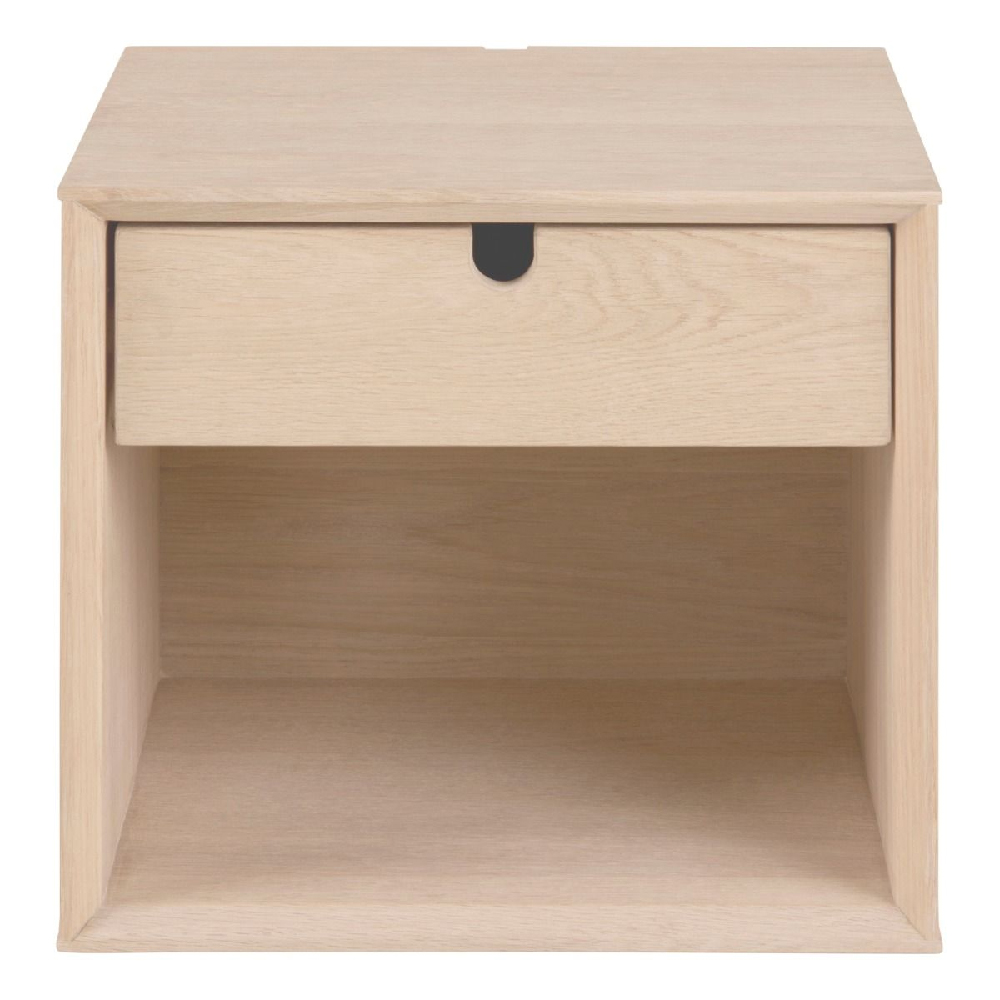 Cardiff Wooden Bedside Cabinet With 1 Drawer In White And Oak