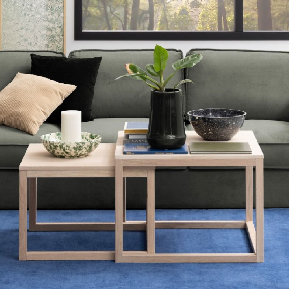 Read more about Cardiff wooden nest of 2 coffee tables in white oak