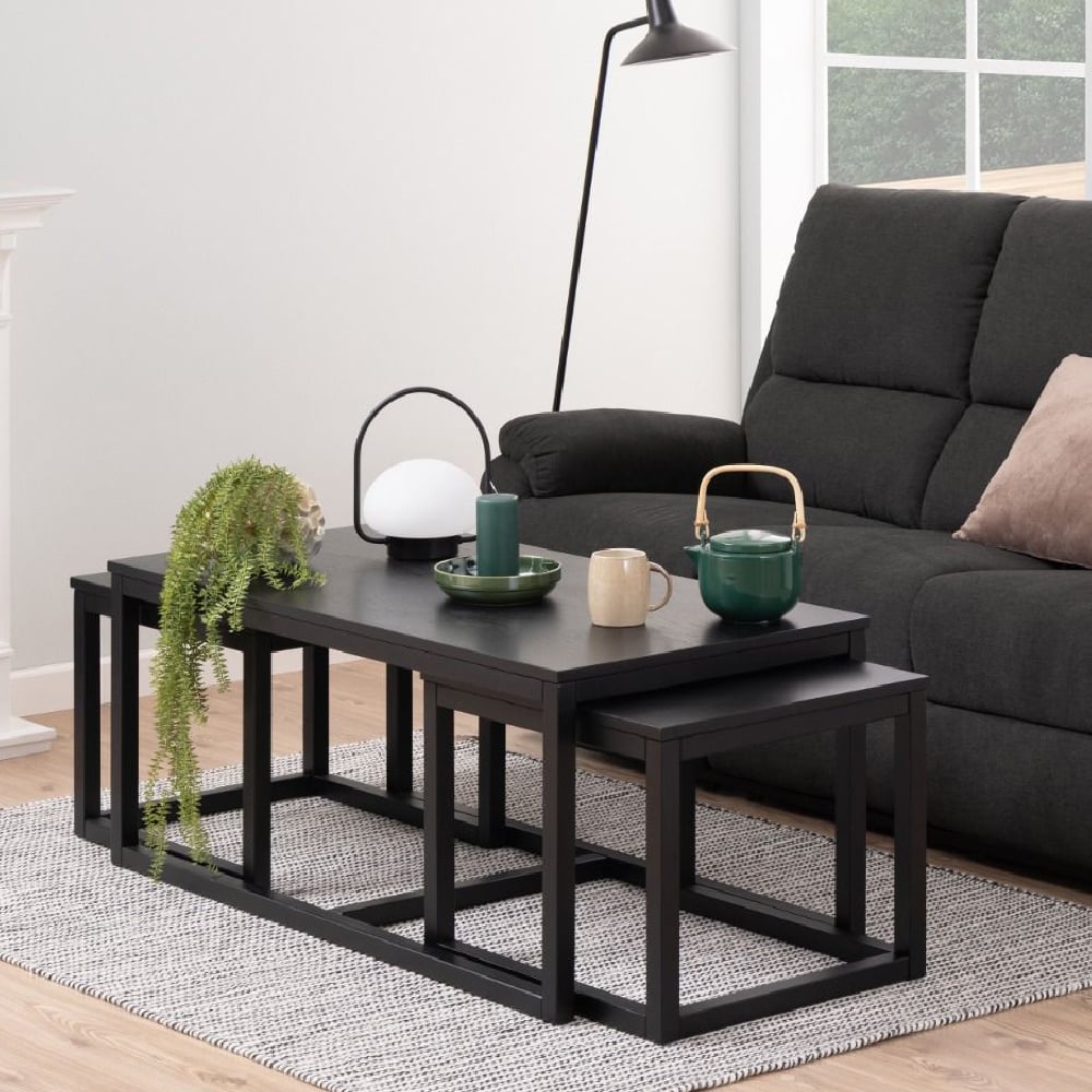 Read more about Cardiff wooden nesting coffee tables in matt black