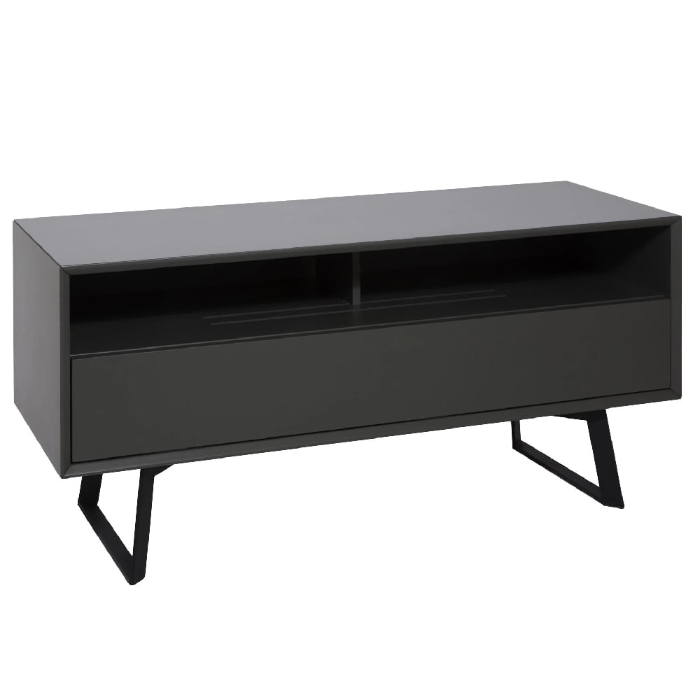 Read more about Cardiff small wooden tv stand in matt charcoal grey