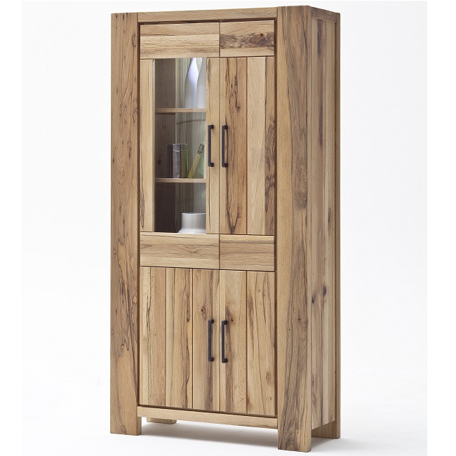 Sussex Display Wild Oak Glass Door And Led Lights Furniture