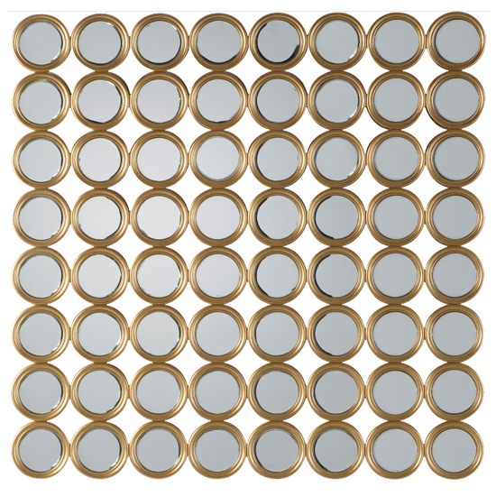 Cardwell Circles Bevelled Wall Mirror In Gold